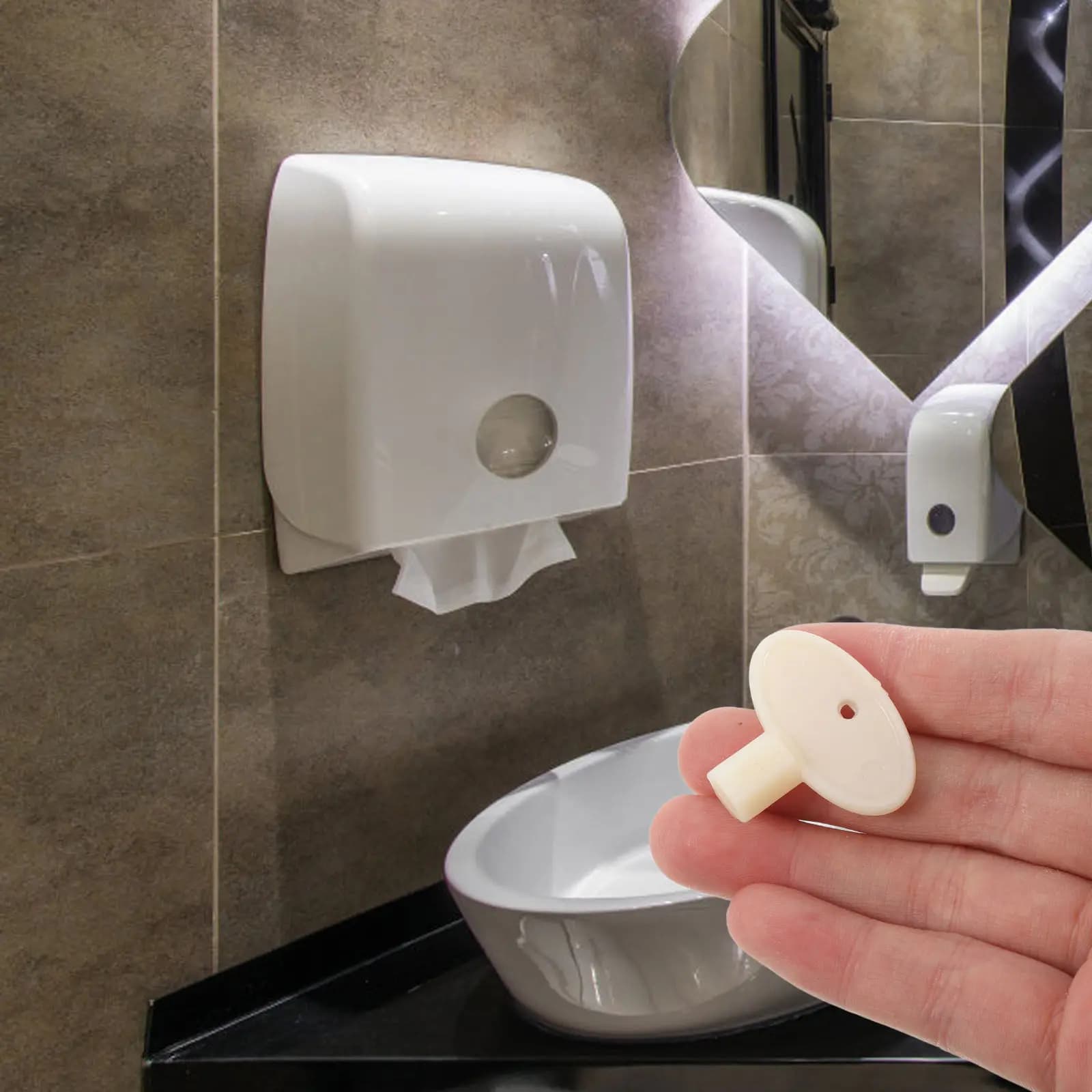 Dispenser Universale per Carta Igienica Resistente, Compatibile con Portarotoli per Uffici, Hotel e Strutture