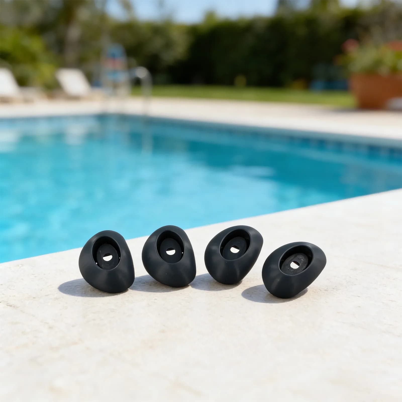 4 pz. Tappi terminali per gambe di base piscina per Coleman Power Steel P61802, per piscine fuori terra circolari