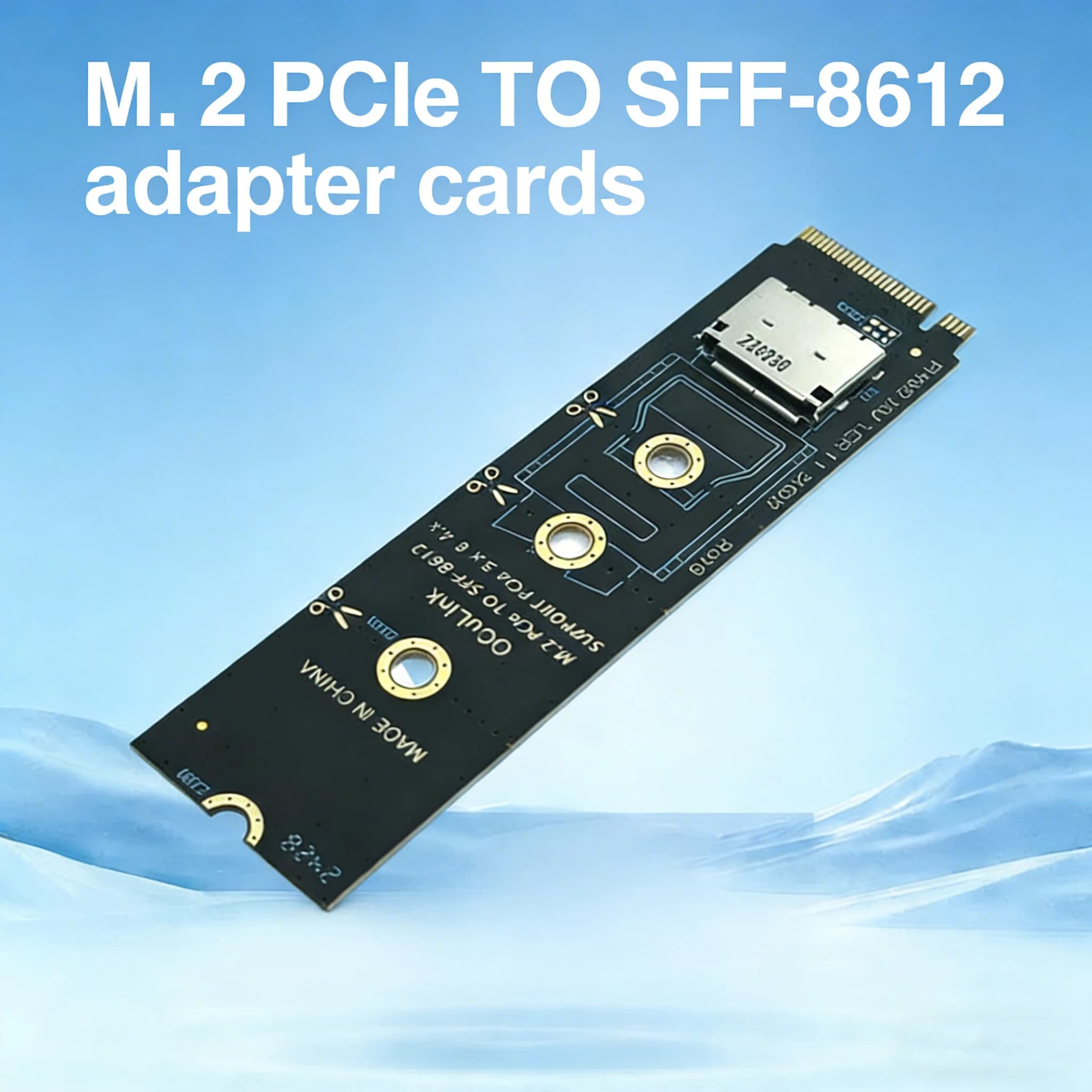 Adattatore M.2 NVME PCIe a SFF-8612, Adattatore Host PCIe 4.0 x4 a OCuLink SFF-8611 4i per GPU e SSD M.2 NGFF 2230 2242 2260 2280