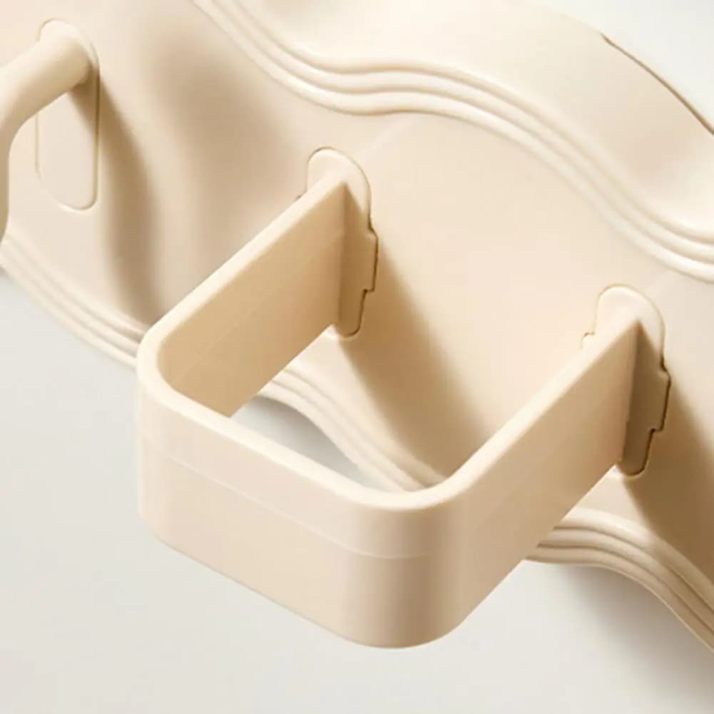 Organizzatore da bagno con ventosa, gancio girevole senza foratura per spazzole per capelli, asciugamani, elastici per capelli, portaoggetti da parete