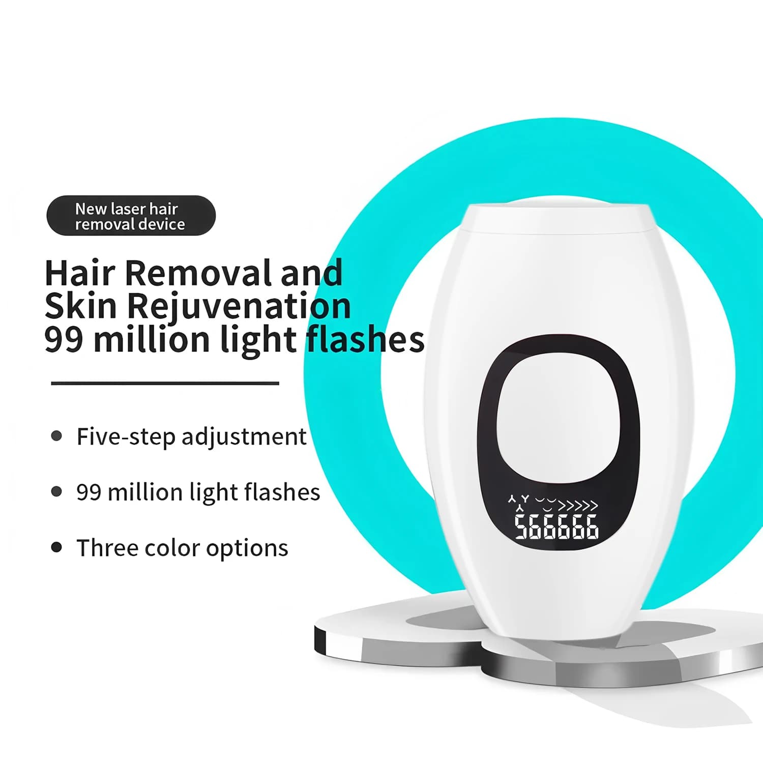 IPL laser epilator with digital display, hair cutting machine, ironing plate, men's vibrating razor, women's facial hair laser epilator
