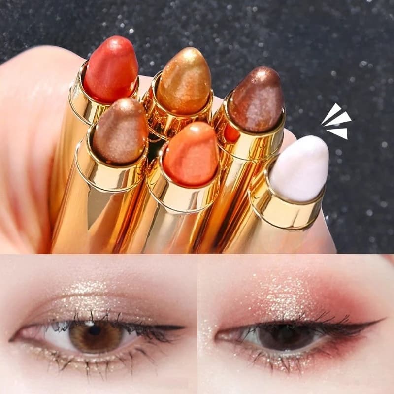 2 in 1 ombretto perlato rossetto stick matita ombretto trucco ombretto penna glitter impermeabile opaco ad alta pigmentazione all'ingrosso