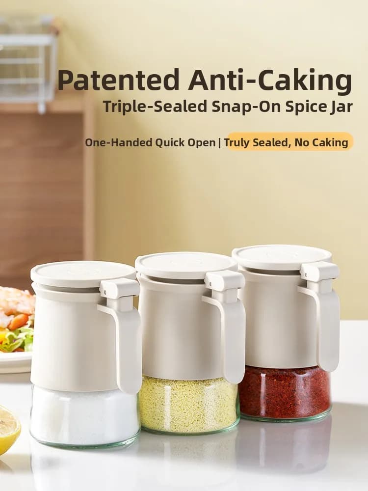 Set di Barattoli in Vetro per Spezie da Cucina, Contenitori Ermetici Roborobo per Vari Condimenti, Bottiglie Non Ricaricabili