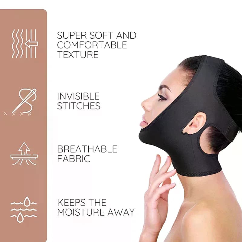 1 pezzo maschera per il lifting del viso guancia mento collo cinghia dimagrante S/L