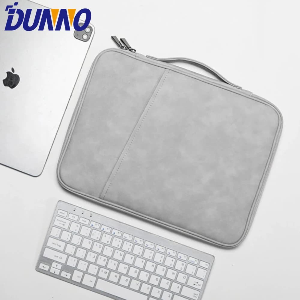 Tessuto in pelle di pecora PU Pelle impermeabile Custodia da trasporto per tablet PC da 11-13 pollici Borsa interna da viaggio protettiva per tablet iPad