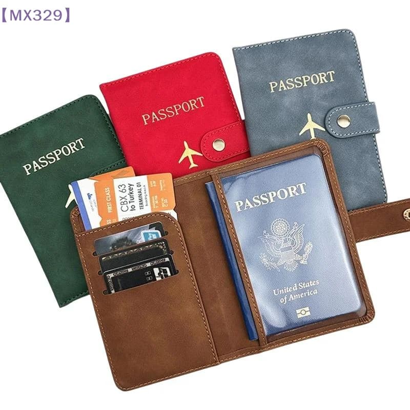 【329】Porta passaporto da viaggio, custodia in morbida pelle PU, portafoglio per carte di credito, grazioso porta passaporto per donna/uomo{X}