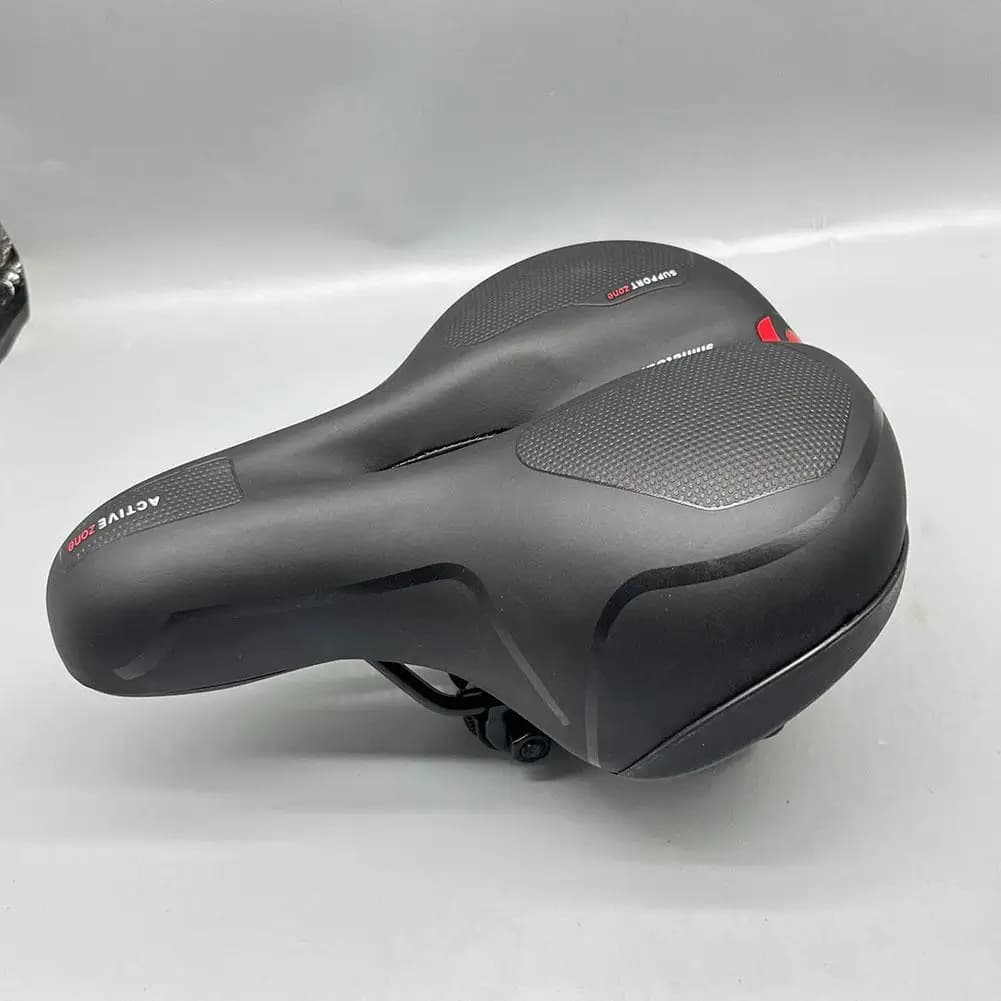 Comodo cuscino del sedile per uomo donna - Sella per bicicletta larga impermeabile in memory foam con doppia sfera ammortizzante adatta per bici da strada