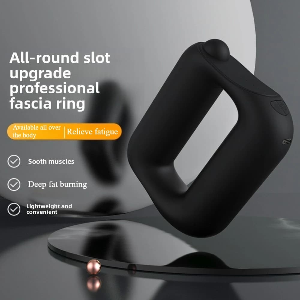 New Mini Yogo Body massage ring deep 5-6 marches LCD screen Percussion Vibration Fitness Massage Gun for muscle massage