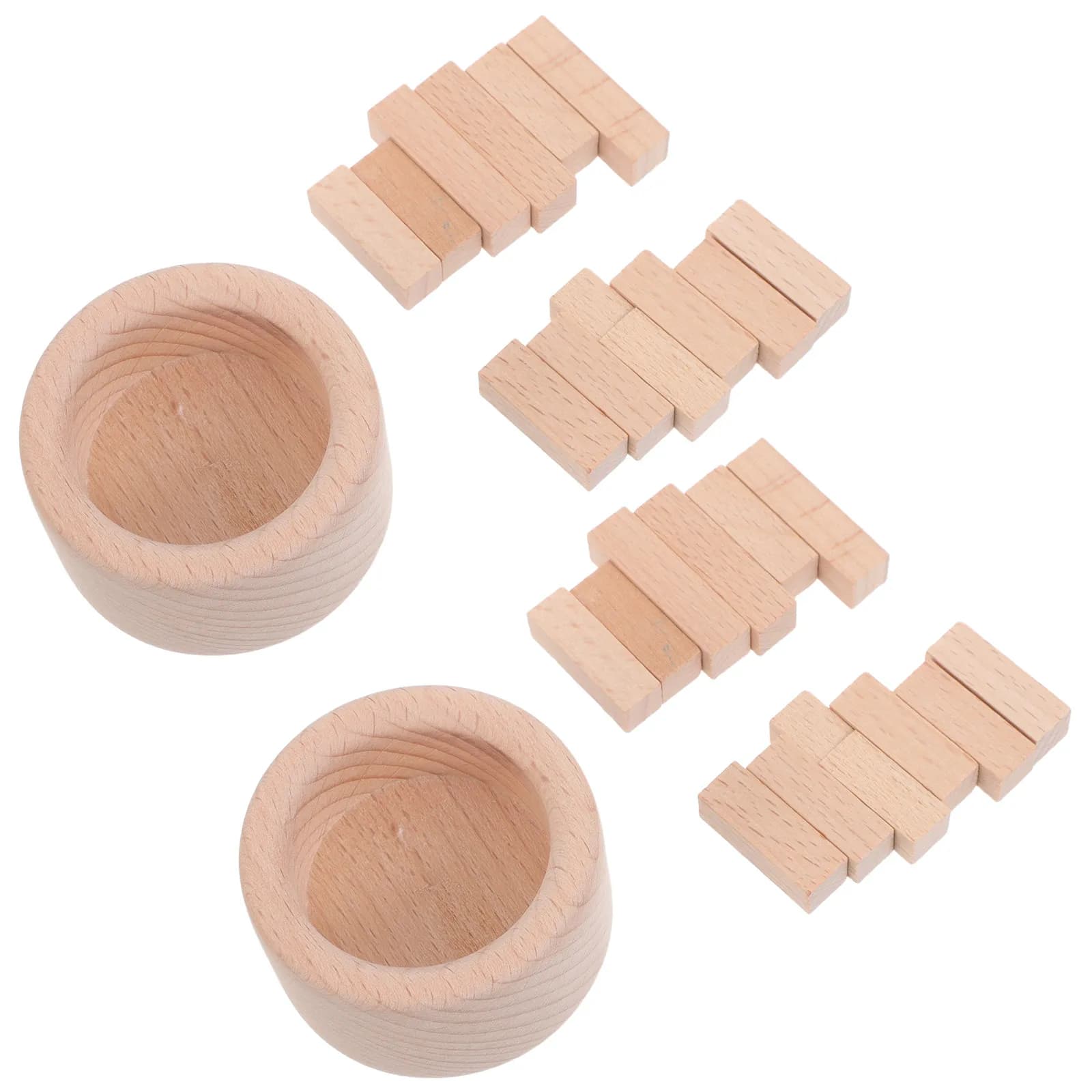 Set di 4 Piccoli Diffusori in Legno per Oli Essenziali, Diffusori Aromaterapici Senz'Acqua per Camera da Letto, Ufficio, Sala Yoga, Compatti e Naturali