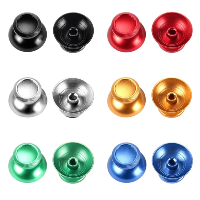 2PC Metallo Analogico Joystick Thumb Stick Grip Cap Gamepad Riparazione Per DualSense 5 PS5 Playstation 4 PS4 Slim Pro XBOX ONE Controller