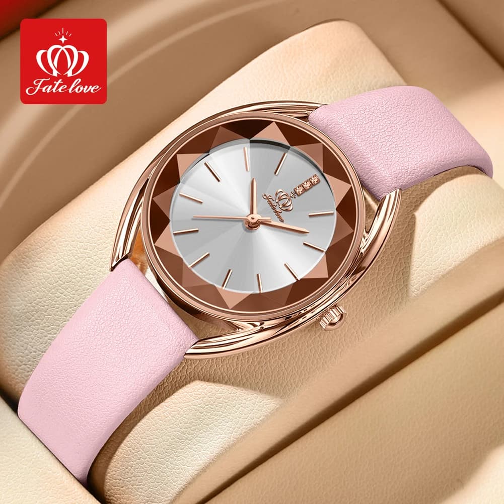 Fa Love 902 new stylish women's wristwatch quartz fashion waterproof luxury leather watch with simple dial for women
