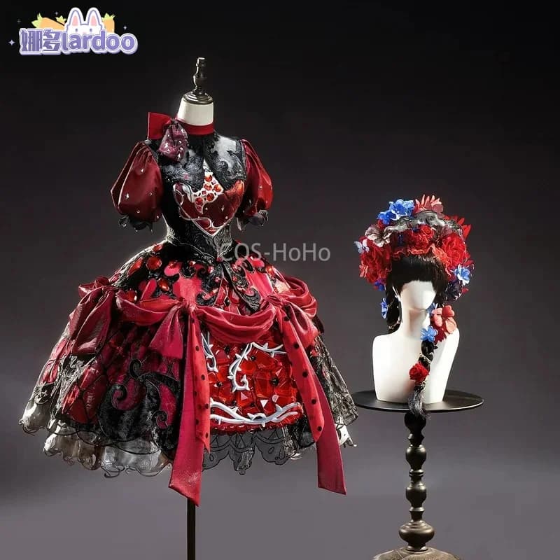 Identity V Alice DeRoss Bambina Miss Melograno Piatto Gioco Vestito Splendido Abito Uniforme Costume Cosplay Halloween