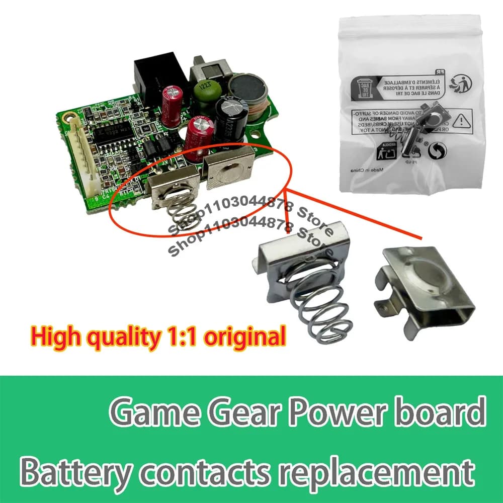 10 set contatti batteria contatti metallici terminali batteria contatti a molla parti di ricambio per Game Gear GG Power Board
