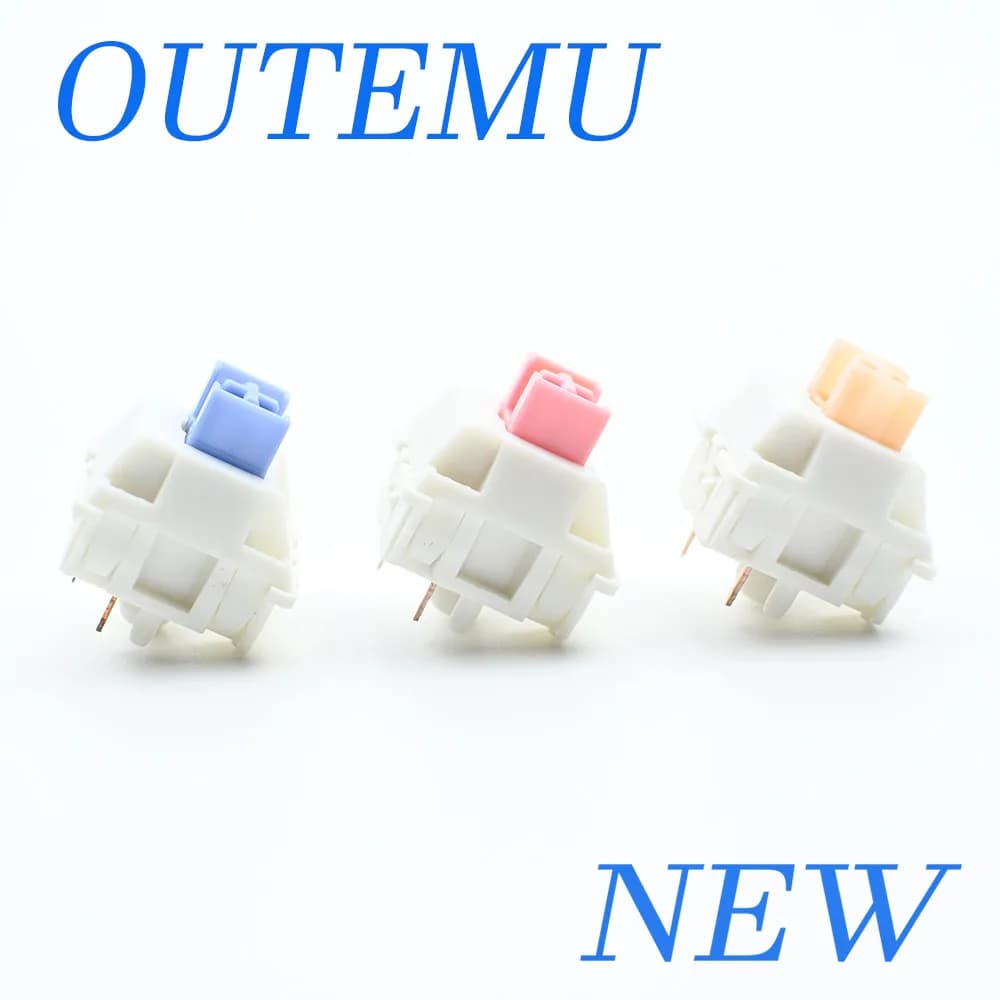Interruttori Outemu Interruttore per tastiera meccanica lubrificata 5 pin Silenzioso Tattile Lineare Crema Blu Rosa Giallo Interruttori RGB MX da gioco personalizzati