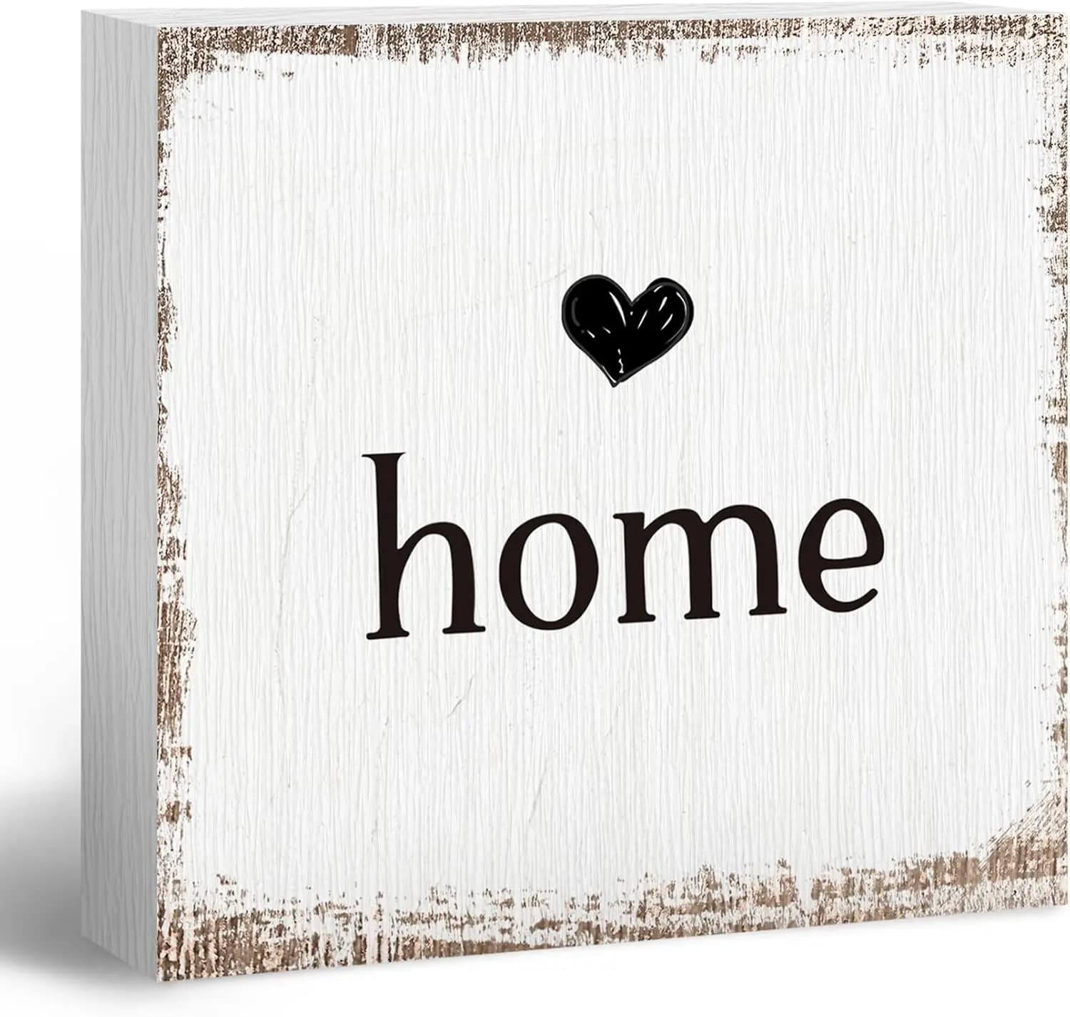 Insegna per la casa, Insegne decorative per la casa, Insegna di benvenuto, Placca rustica in legno a blocco per decorazione da scrivania in stile rustico/country, per parete del soggiorno