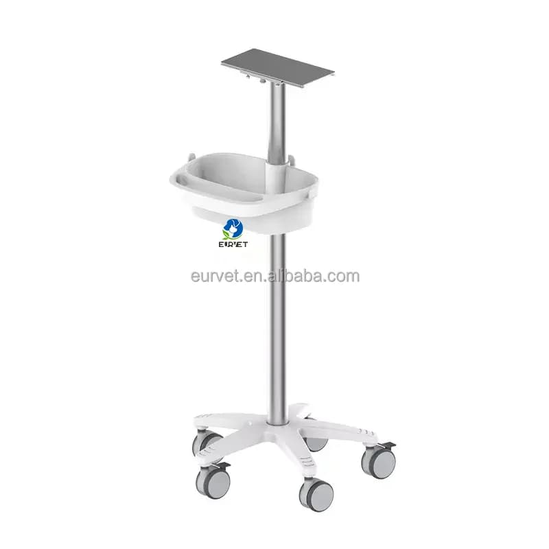 Veterinary Equipment Good Quality Hospital Monitoring Trolley Cart Mount Rolling Stand for Pet