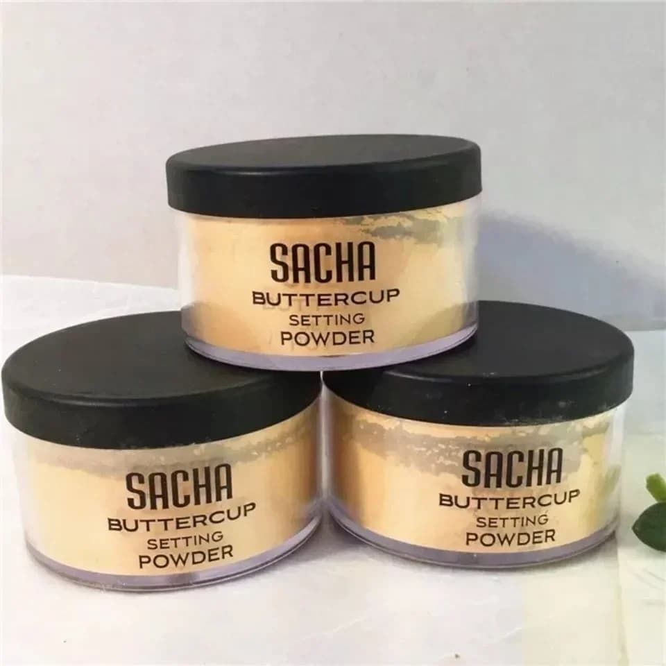 Sacha Buttercup Cipria fissante Cipria traslucida per impostare fondotinta per trucco o fondotinta in polvere con finitura correttore
