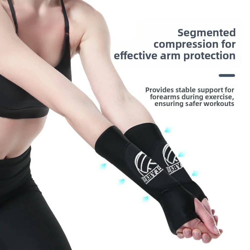 1 pair of breathable volleyball sleeves, elastic compression, sports arm protection, arm protection, sweat absorbent forearm sleeves