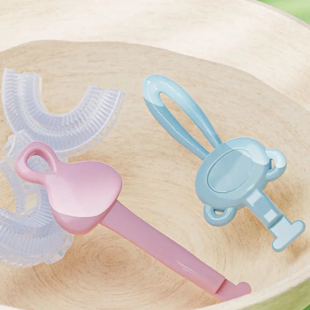 New A Dent Enfant Silicon Teeth Clean Brush Cleaning Brosse U Shape Toothbrush Tooth Brush