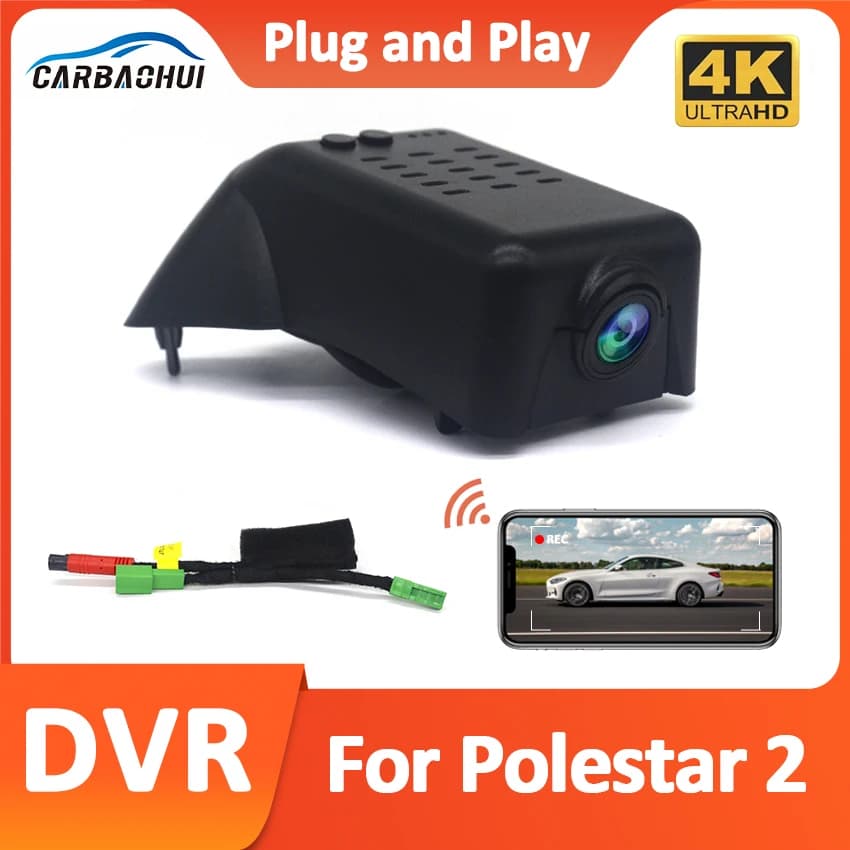 DVR for Volvo Polestar 2 2020 2021 2022 2023 4K UHD 2160P Dash Cam Car Camera Recorder Dashcam WIFI car accessories