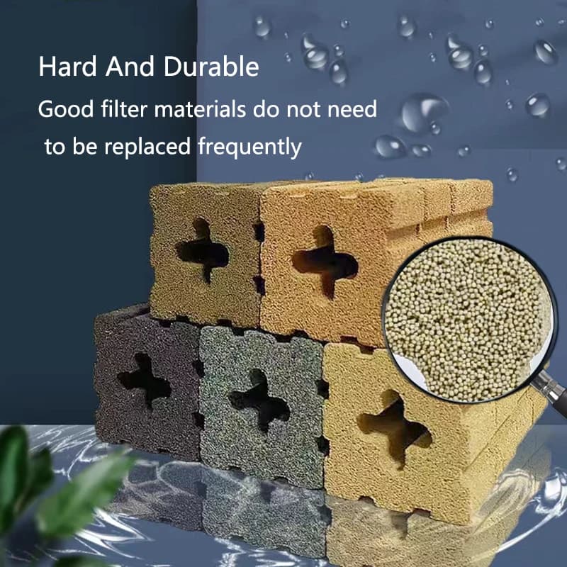 Filtro per acquario accessori per acquari in ceramica biochimica a carbone attivo per la pulizia dell'acqua dell'acquario vendita calda