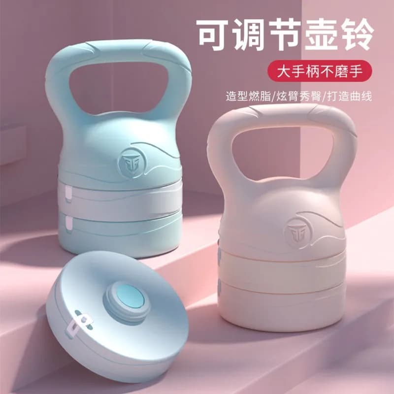 Kettlebell sportivo per fitness uomo e donna, allenamento glutei e forza con squat, ideale per casa