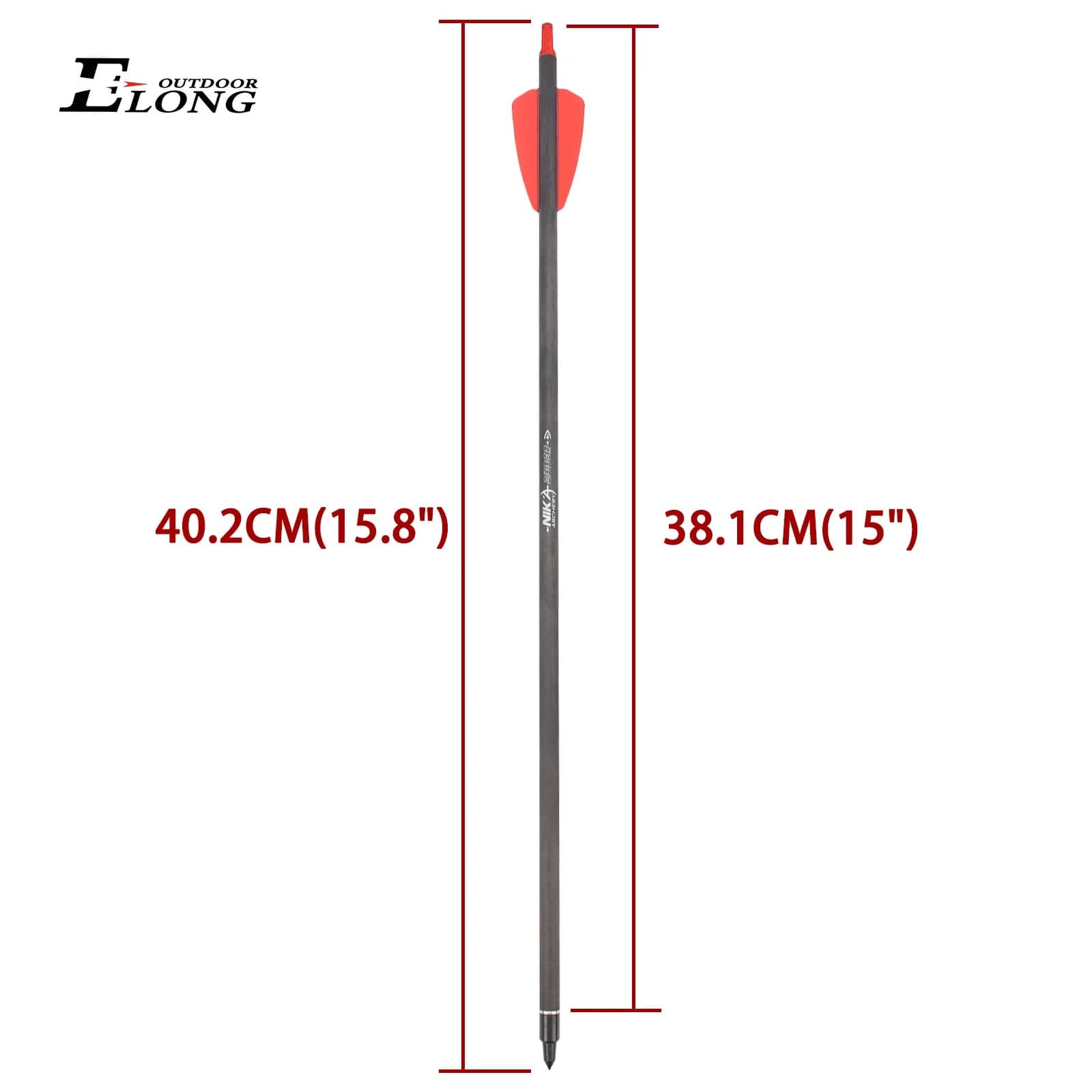 12 pezzi 15 "R9 bulloni balestra frecce in carbonio 2" alette rosse con 100 grani caccia a testa larga tiro al bersaglio per COBRA SYSTEM RX