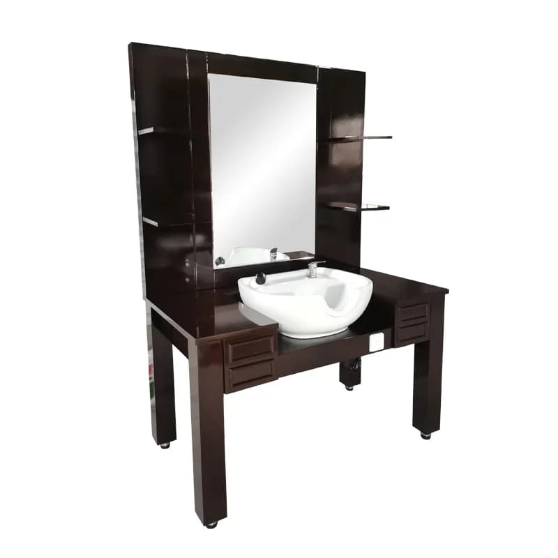 Lavabo, Tavolo con Specchio, Mobile da Bagno, Armadietto con Specchio, Tavolo Specchio Combinato, Specchio per Parrucchiere, Mobile per Barbiere