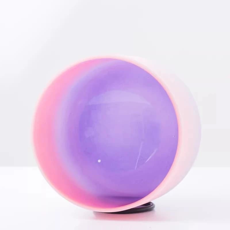 Pink Purple Rainbow Crystal Bowl Colored Singing Bowl Yoga Sound Therapy Instrument Meditation Meditation Bowl