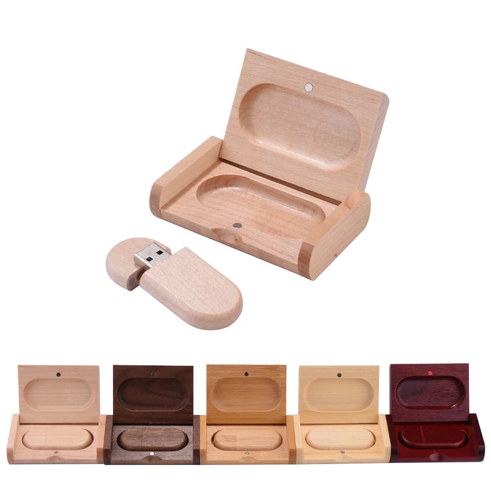 Wooden + Box USB 2.0 Pen drive 4GB 64GB Flash Drive Memory stick wedding Photography Gift U Disk The Gift of Memories