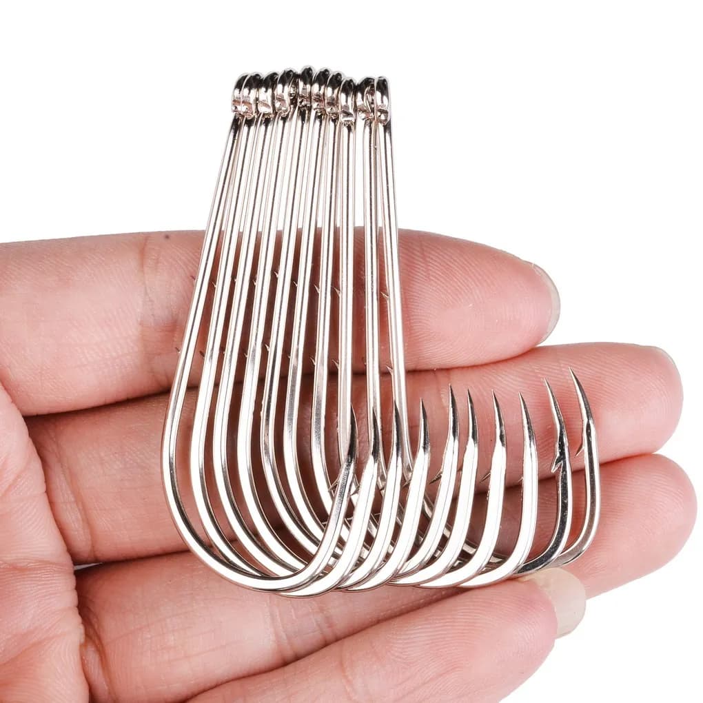 Fishing hooks large barbed from 20 pieces/box 1/0 # -6/0 # Set of single circle hooks for carp with marine worm Accessories for fly fishing