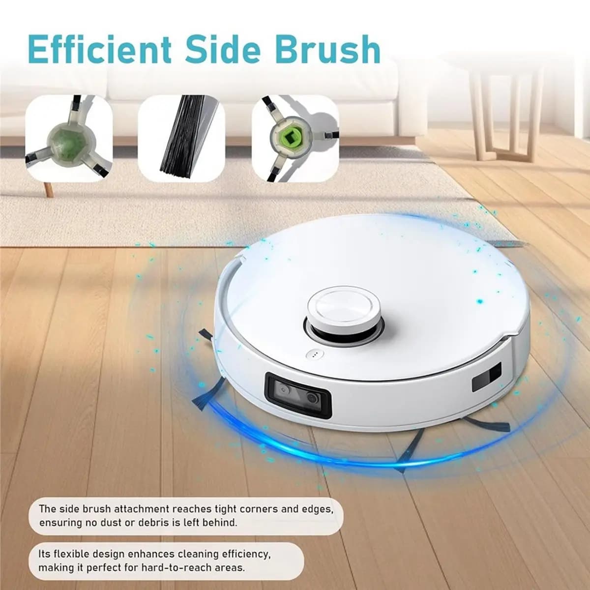 [YEAR OFFER] 17PCS HEPA Filters Side Brushes Mop Pads Replacement Kit for M330 Pro Robot Vacuum Cleaner Accessories