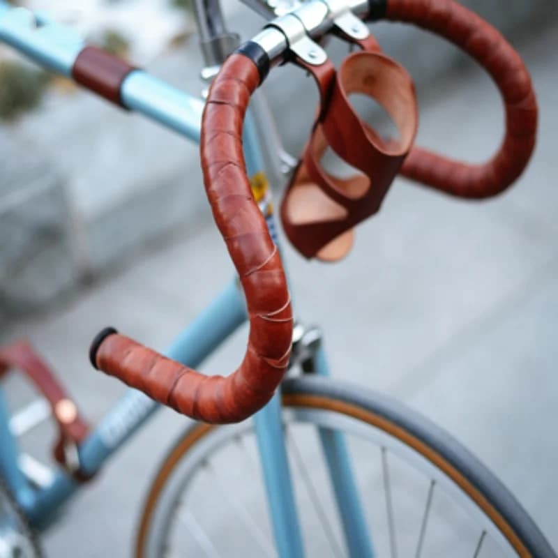 Cinghie in pelle per bici da strada, nastro in pelle per manubrio pieghevole, fascia in pelle per manubrio Brompton