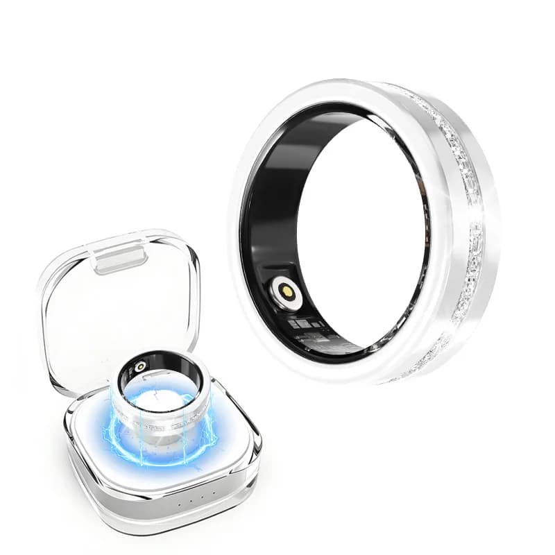Anello fitness Smart Diamond per donna Cardiofrequenzimetro e sonno IP68 Pedometro impermeabile Tracker sanitario Accessorio alla moda