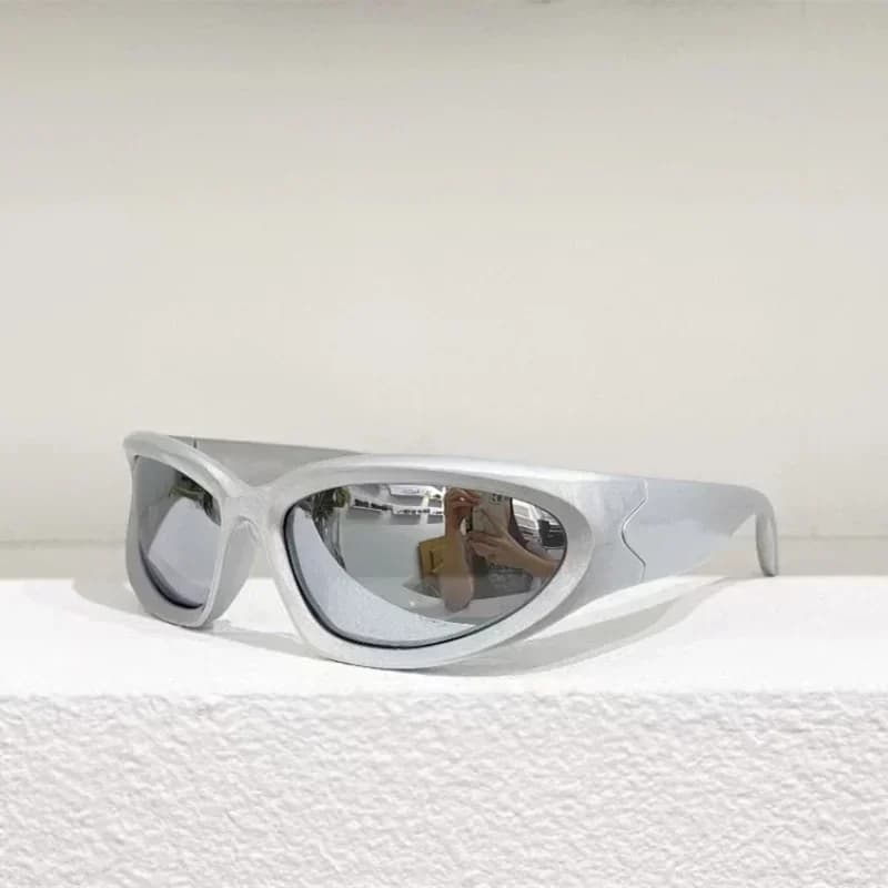 New Y2K Sports Punk Sunglasses Women Designer Square Goggle Men Luxury Sun Glasses UV400 Colorful Mirror Fashion Eyewear