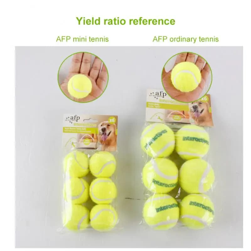 Pallina da tennis per animali domestici da 5 cm, pallina giocattolo per bambini, giocattolo da masticare per cani in gomma, pallina da tennis a basso rimbalzo per cani