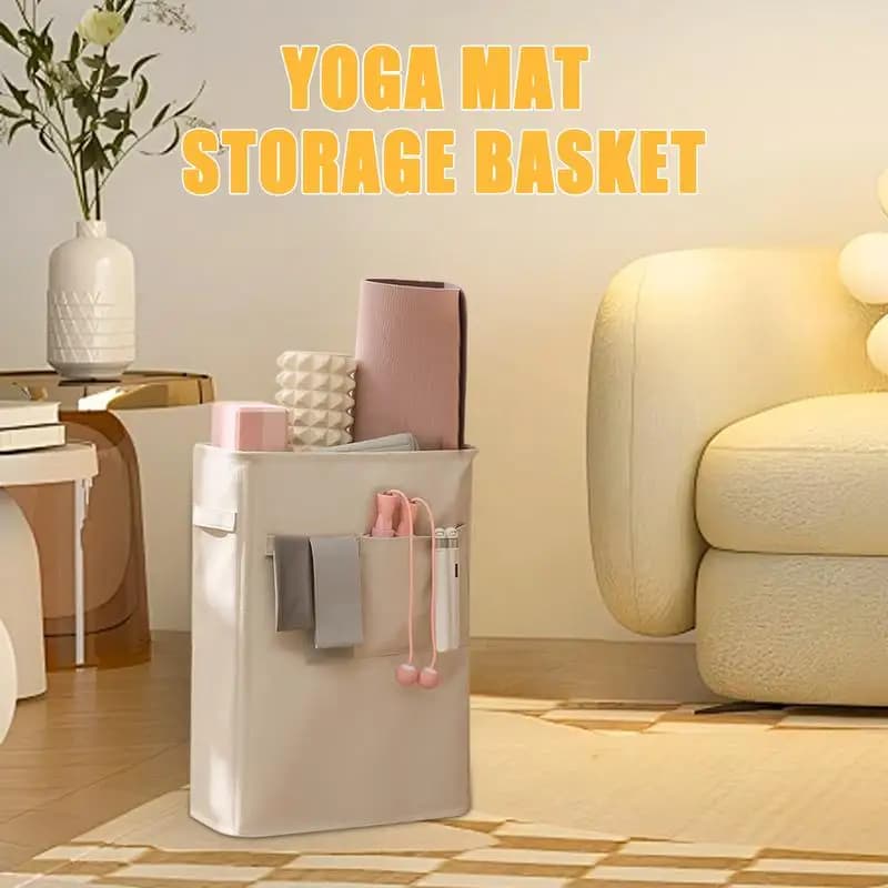 Yoga mat racks, home gym holders for foam rollers, yoga straps and resistance bands, training equipment