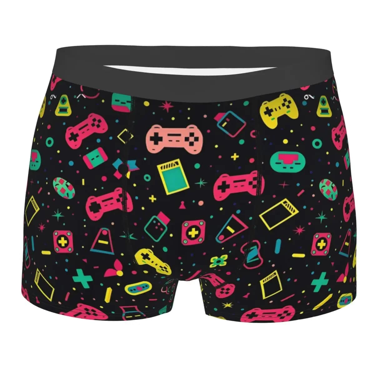 Uomo Videogioco Controller di gioco Intimo Umorismo Boxer Pantaloncini Mutandine Mutande morbide maschili S-XXL