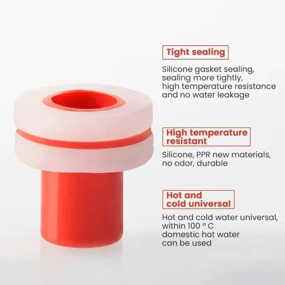 Silicone Sealing Ring PPR Pipe Plugs BSP Thread End Cap Plug Leak-Proof Faucet Buckle Pad 4-Point 6-Point Design Sealing Gasket