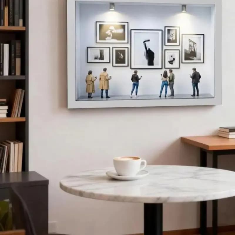 Cornice Fotografica da Tavolo Personalizzata, Mini Museo in Miniatura, Espositore con Effetto Ombra, Kit Fai-da-Te per Cornice Ricordo per Anniversario
