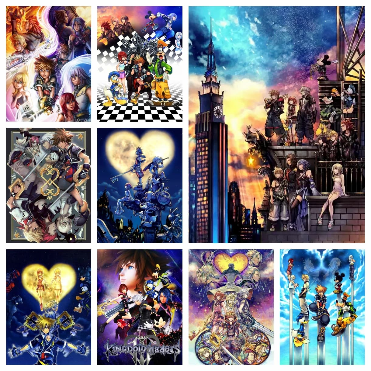 Kingdom Hearts Gioco Kit di pittura diamante 5D fai da te diamante ricamo punto croce arte fatta a mano regalo artigianato decorazioni per la casa