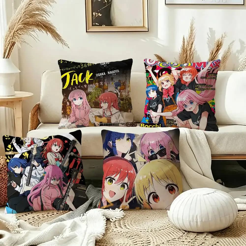 BOCCHI THE ROCK Anime Pillow Cushion Cover Pillowcase Living Room Sofa Home Decor Customized