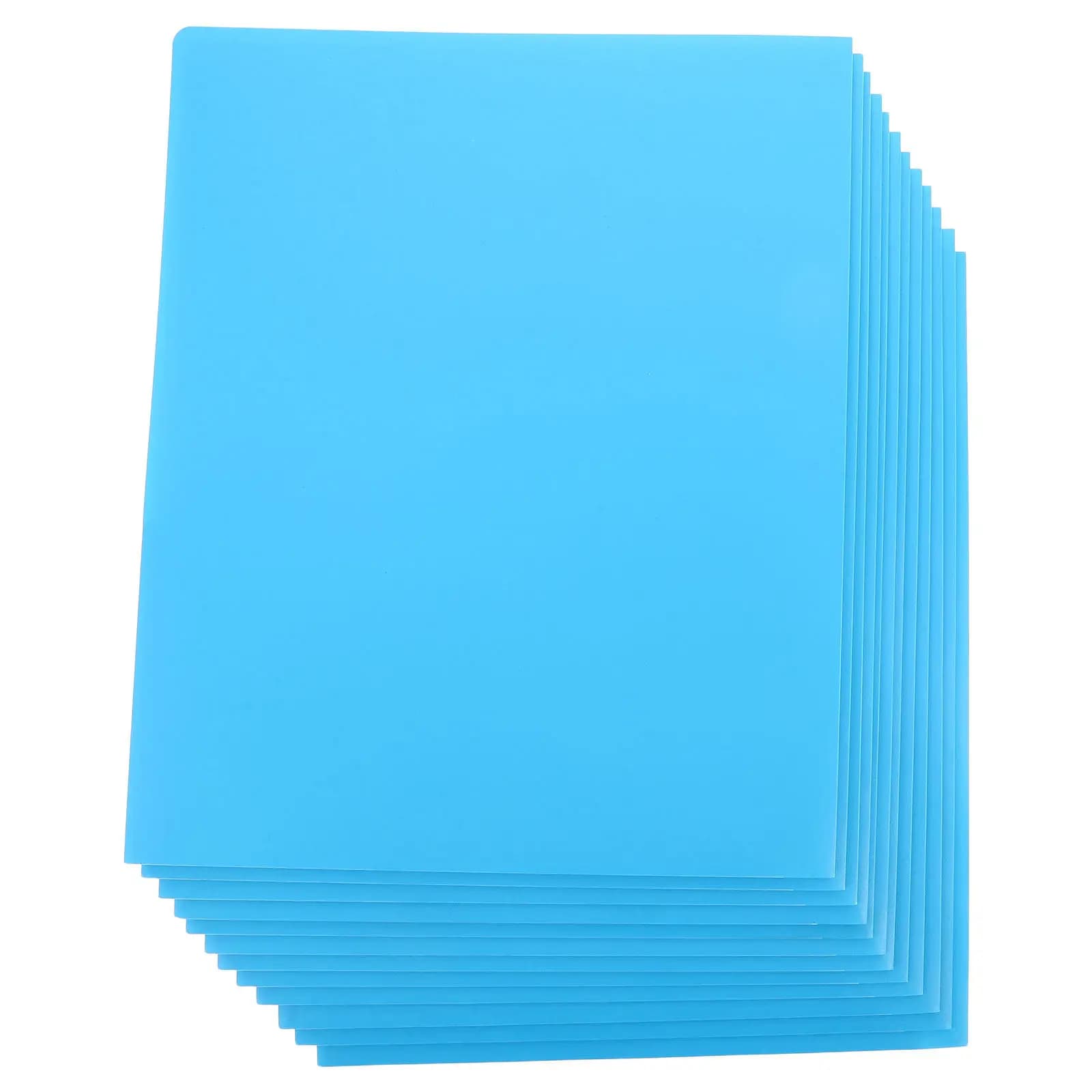12 cartelle in plastica blu con tasche, organizer per documenti A4 bifacciale, cartella portadocumenti resistente per scuola, ufficio, compiti