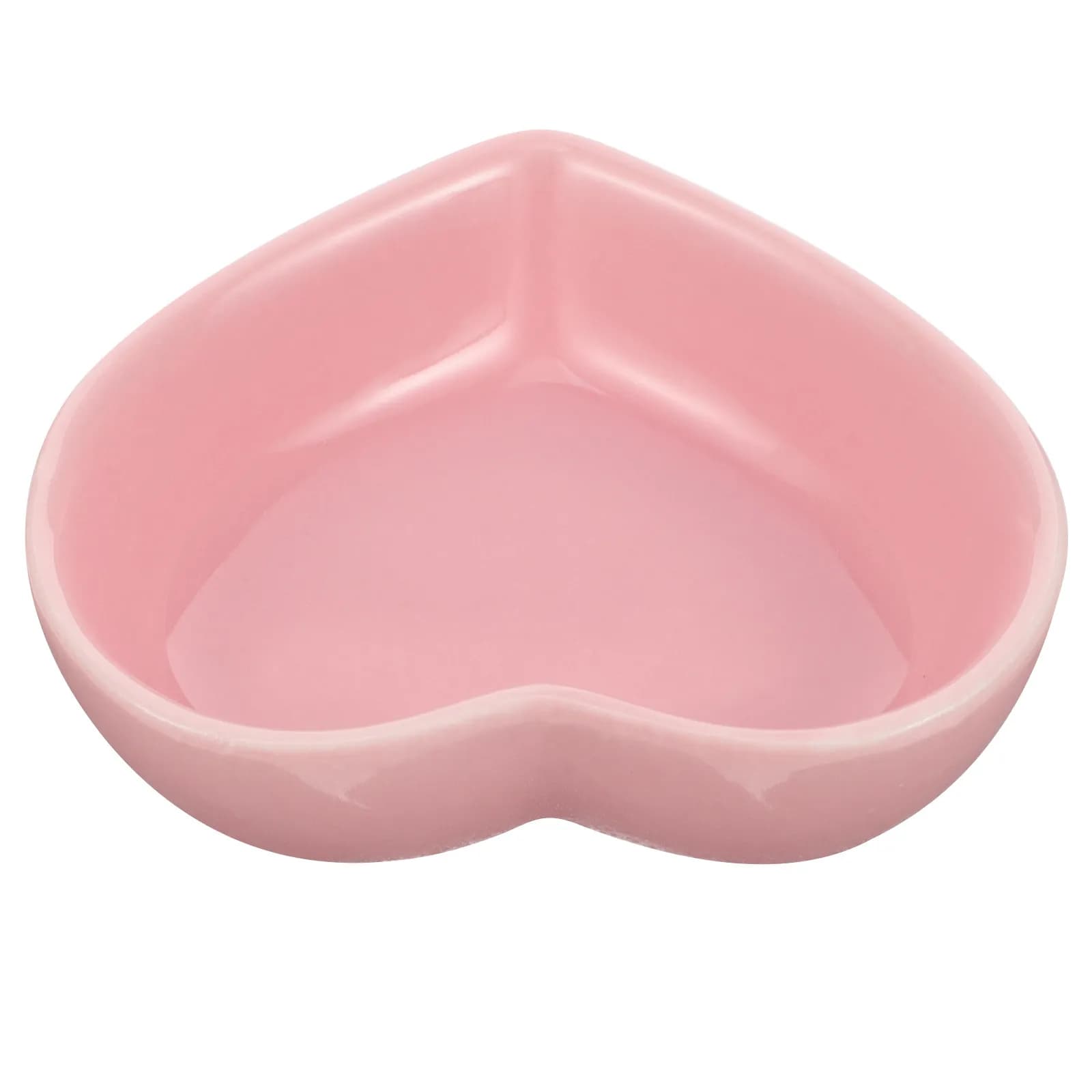 Ciotola in Ceramica a Forma di Cuore, Resistente all'Usura, per Acqua e Cibo, Accessori per Piccoli Animali Domestici