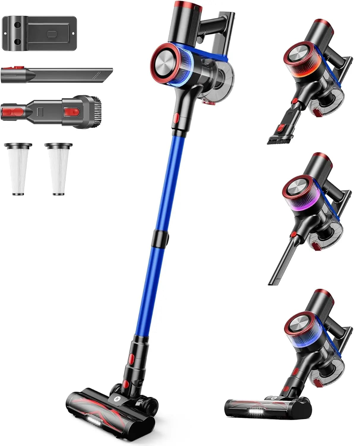 Wireless Vacuum Cleaner, 550W 45Kpa 65 Minutes, LED Display Anti-Group Lightweight Self-supporting for Duri Flooring, Carpets and Peles of Domestic Animals