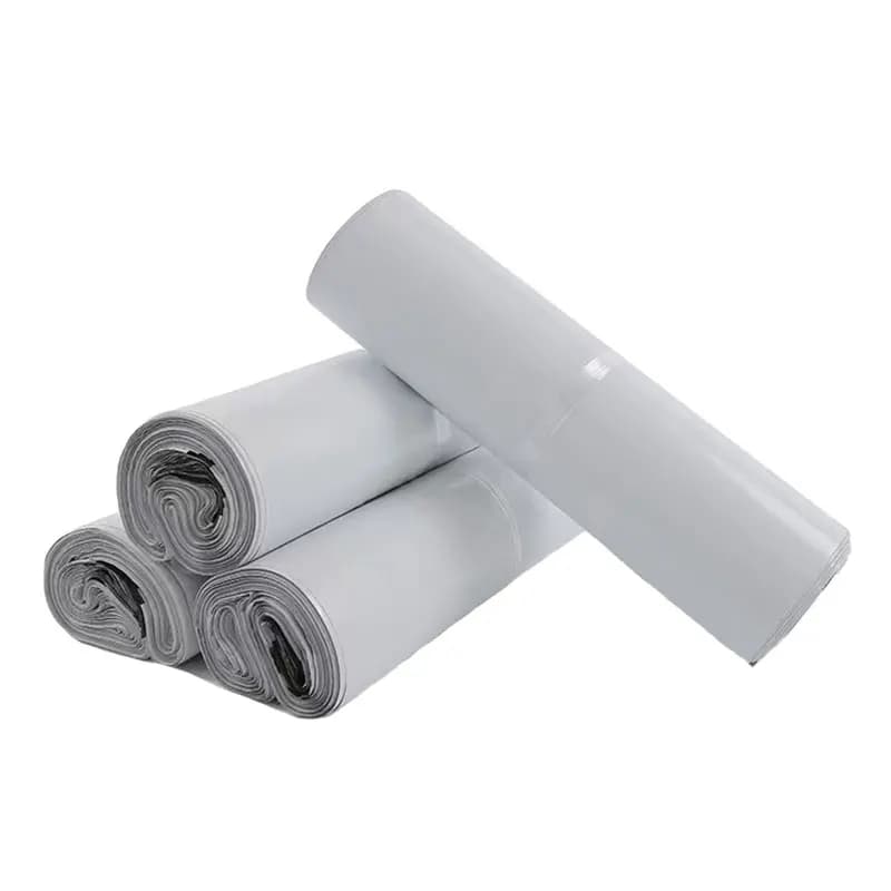 100 Pz Nuovo Poly Bianco Grigio Express Abbigliamento Borsa per scarpe Addensare Regali Imballaggio Borse portaoggetti Consegna Mailing Corriere Borsa