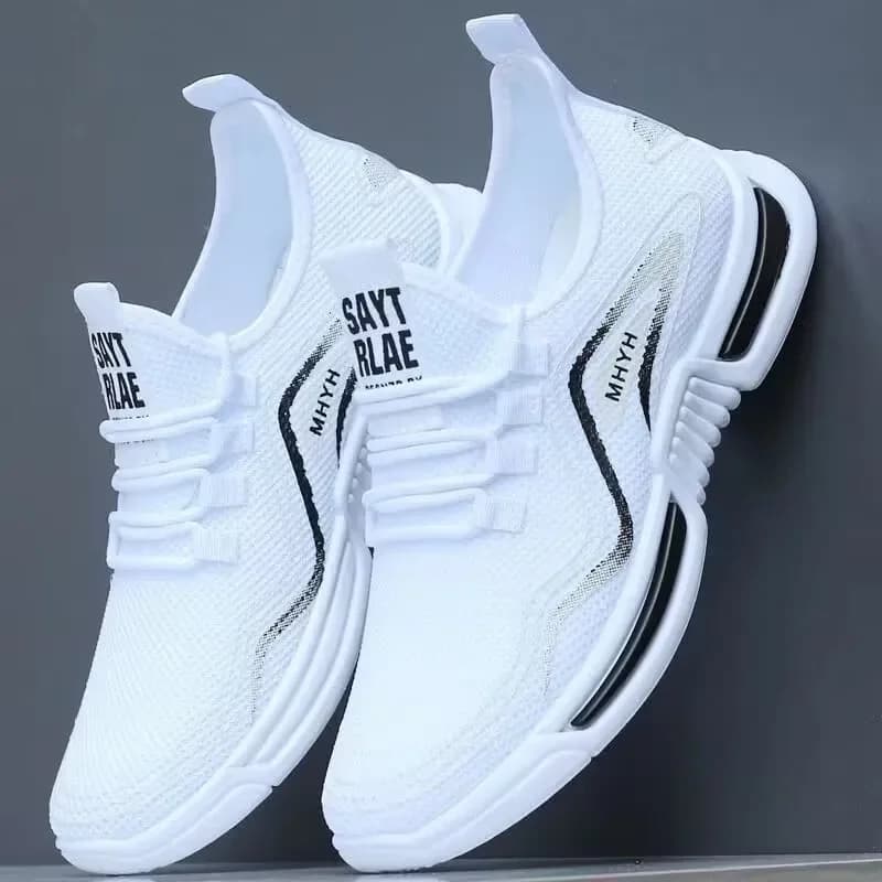 2026 Men's Woven Shoes for Outdoor Comfortable Air Mesh Gym Shoes Summer Breathable Men Loafers Wide Slip On Walking Shoes