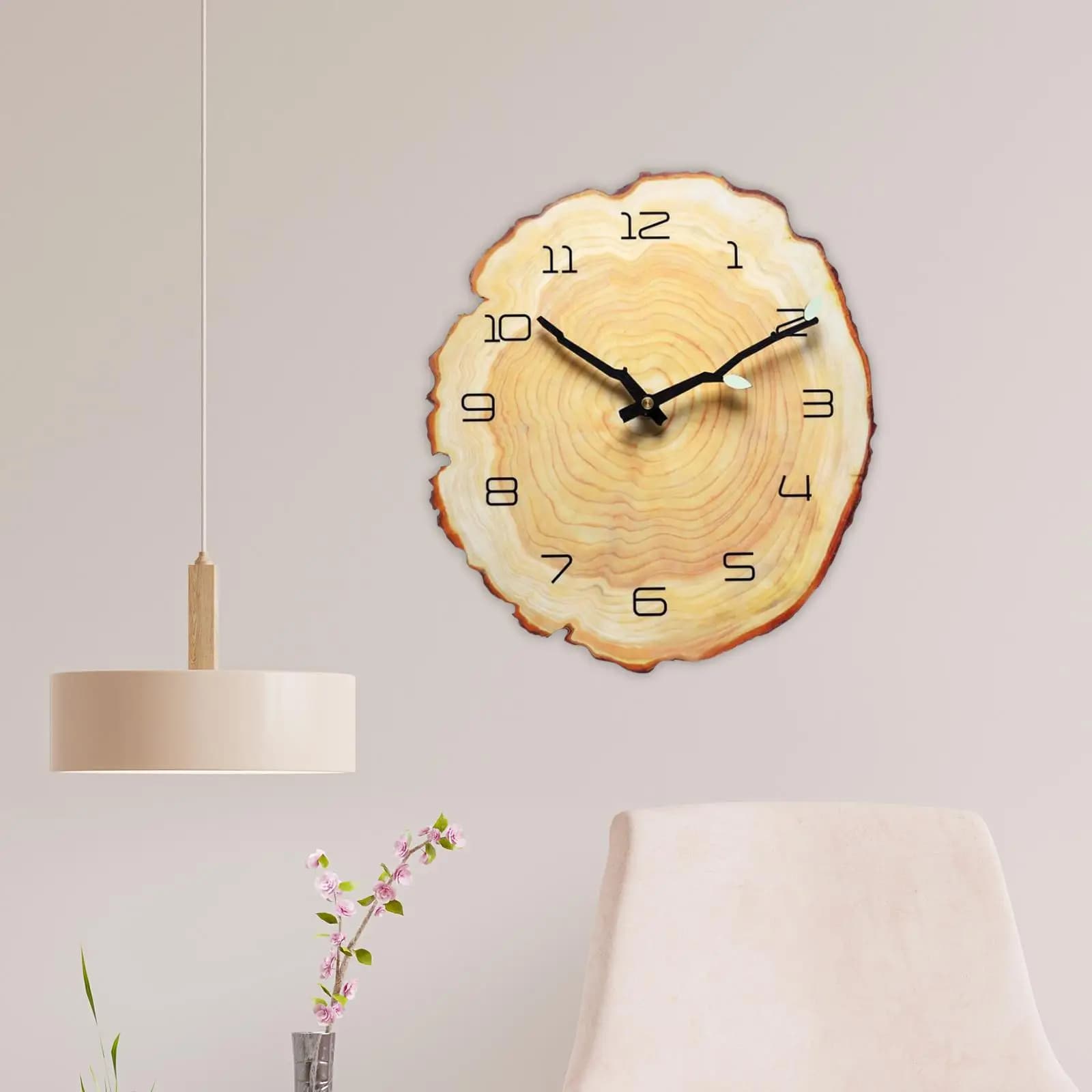 Annual ring wall clock Indoor outdoor watch for home kitchen decoration