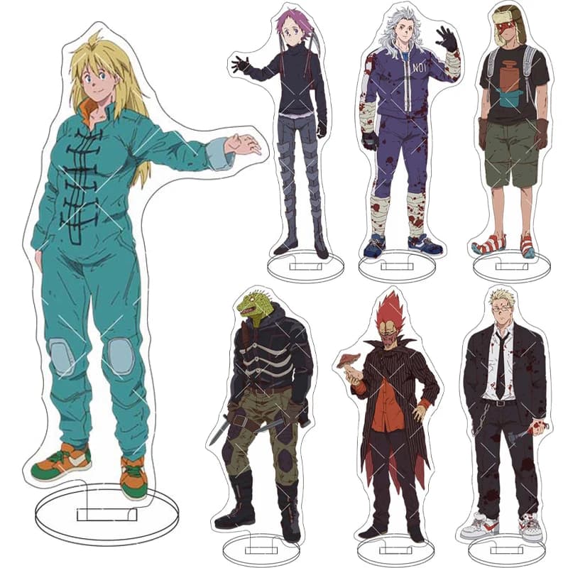 16CM Anime ‌Dorohedoro Season 2 Figure Caiman Nikaidou Kemur Fujita Ebisu Kasukabe Noi Acrylic Stand Cos Ornaments Gifts
