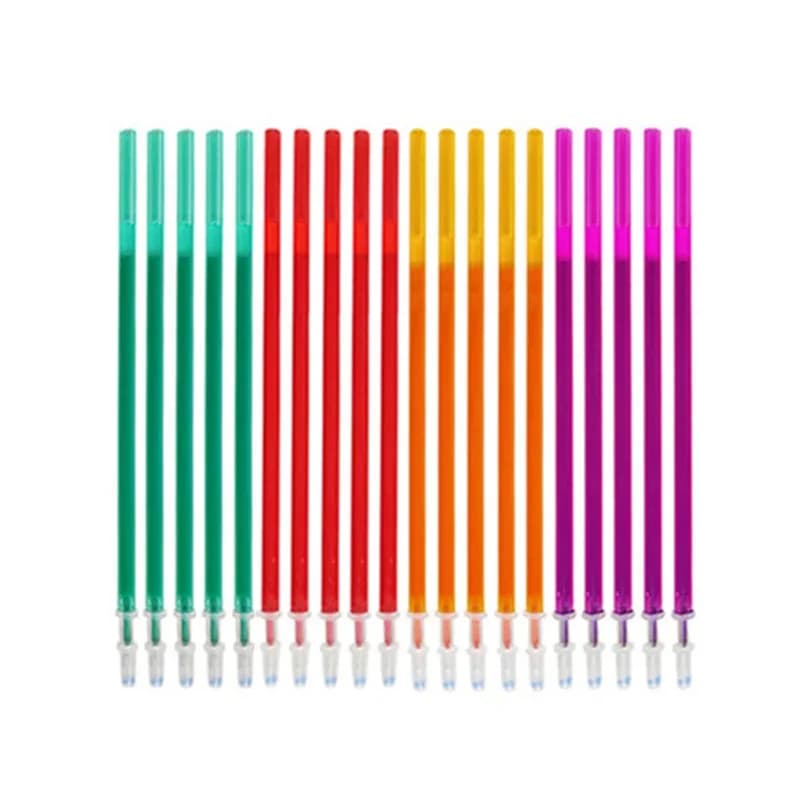 Set di ricarica per penna cancellabile magica Manico lavabile da 0,5 mm Penna a inchiostro gel cancellabile Aste per inchiostro colorato Cancelleria per ufficio scolastico